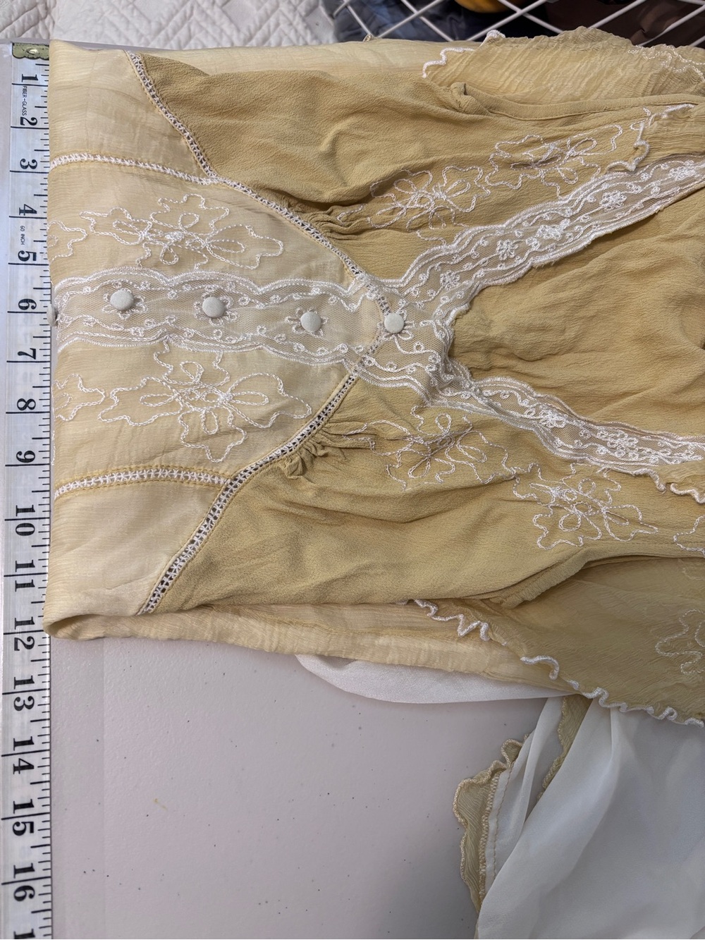 Nataya Edwardian Midi Dress Size S Flutter Sleeves Layers Babydoll Corset Floral - Picture 11 of 16